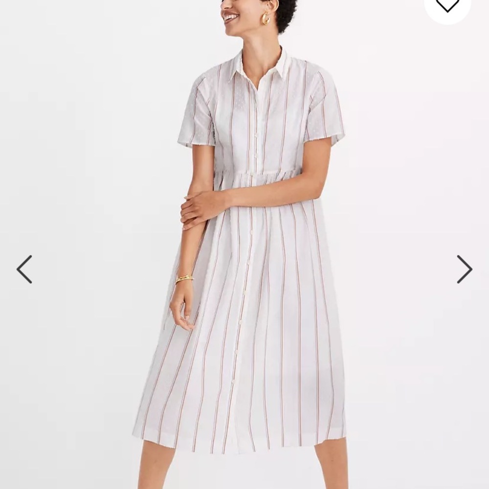 Madewell Striped Midi Shirt Dress